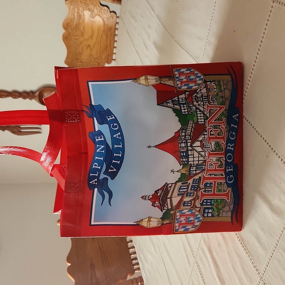 Helen, GA reusable vinyl tote bag